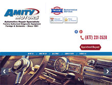 Tablet Screenshot of amitymotors.com